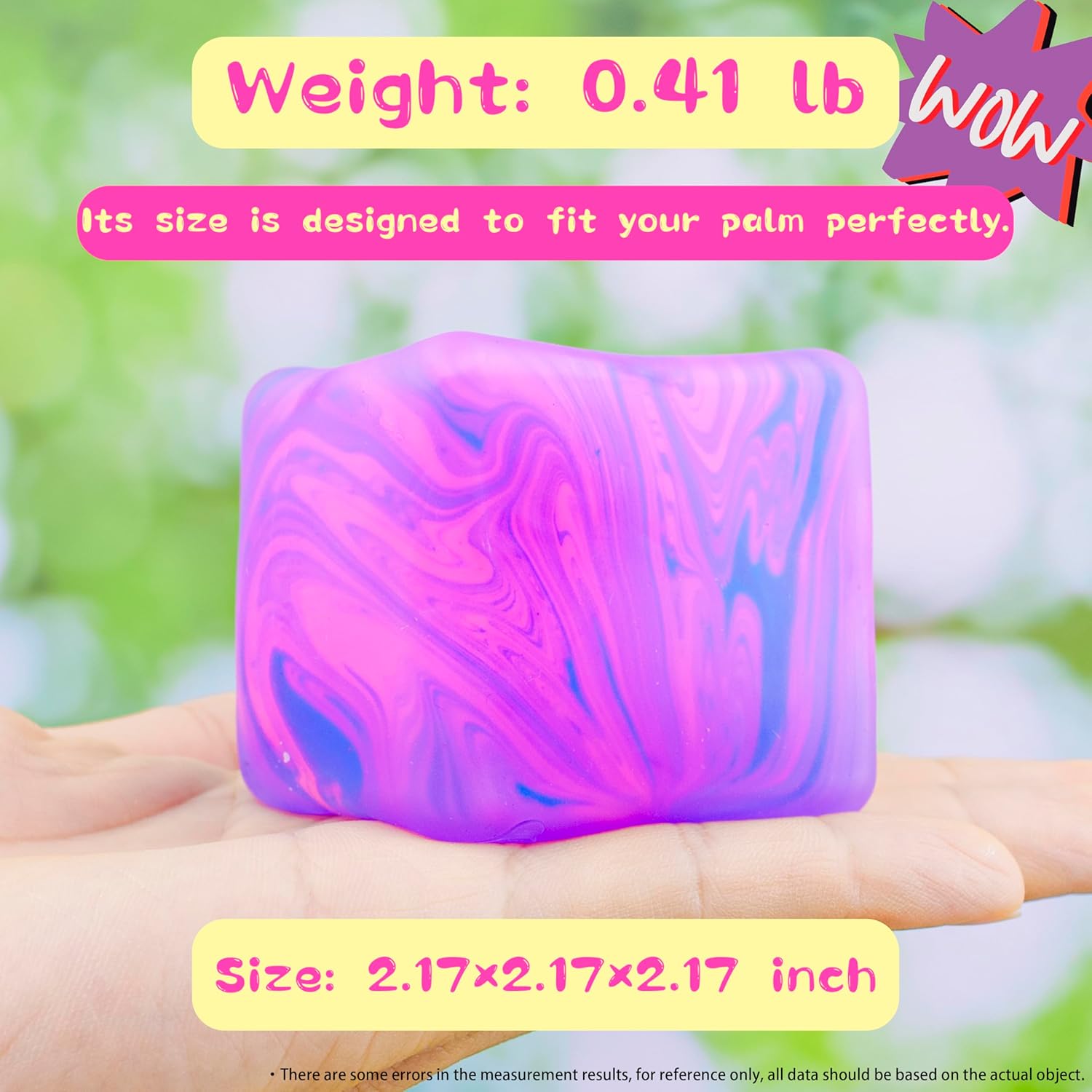 Squishy Sensory Fidget Toys Stress Cube. Gel Filled Stretchy Stress Balls for Kids Adults. Soft Ice Cube Sugar Ball for Boys Girls. Slow Rising Squishies Squeeze Balls Anxiety Relief for Autism. Gifts - Image 4
